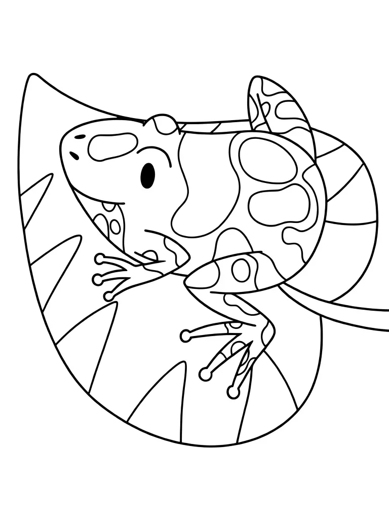 Пятнистая лягушка на листике