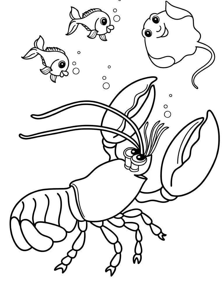 Рак ползет по дну