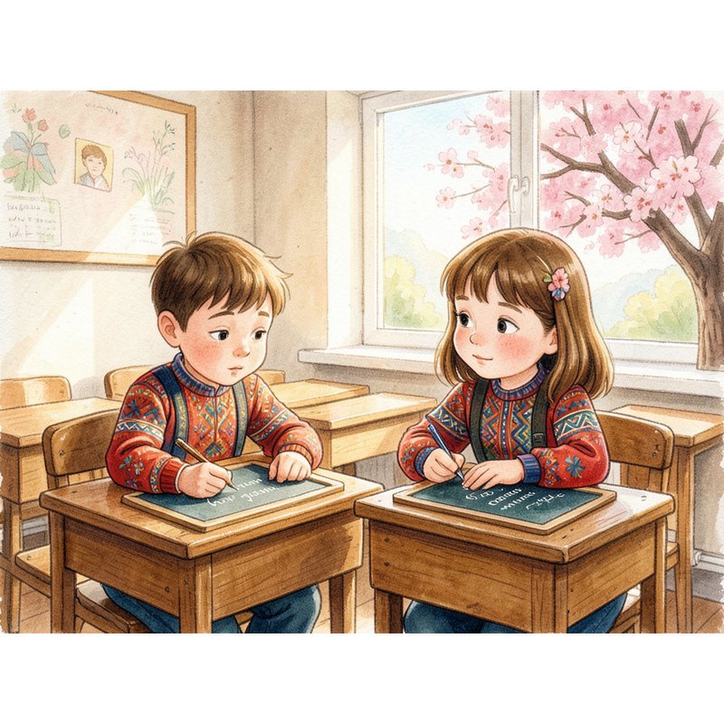 Рассказ о школьнике и школьнице