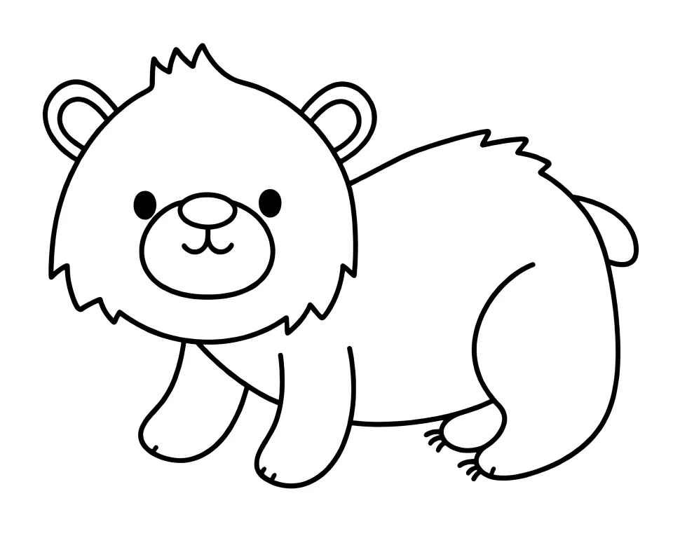 Растрепанный медвежонок