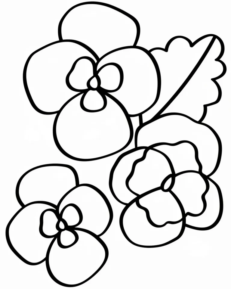 Разноцветные анютины глазки