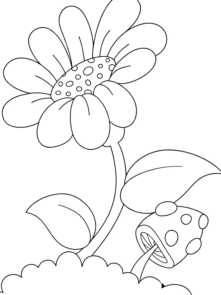 Ромашка и мухомор