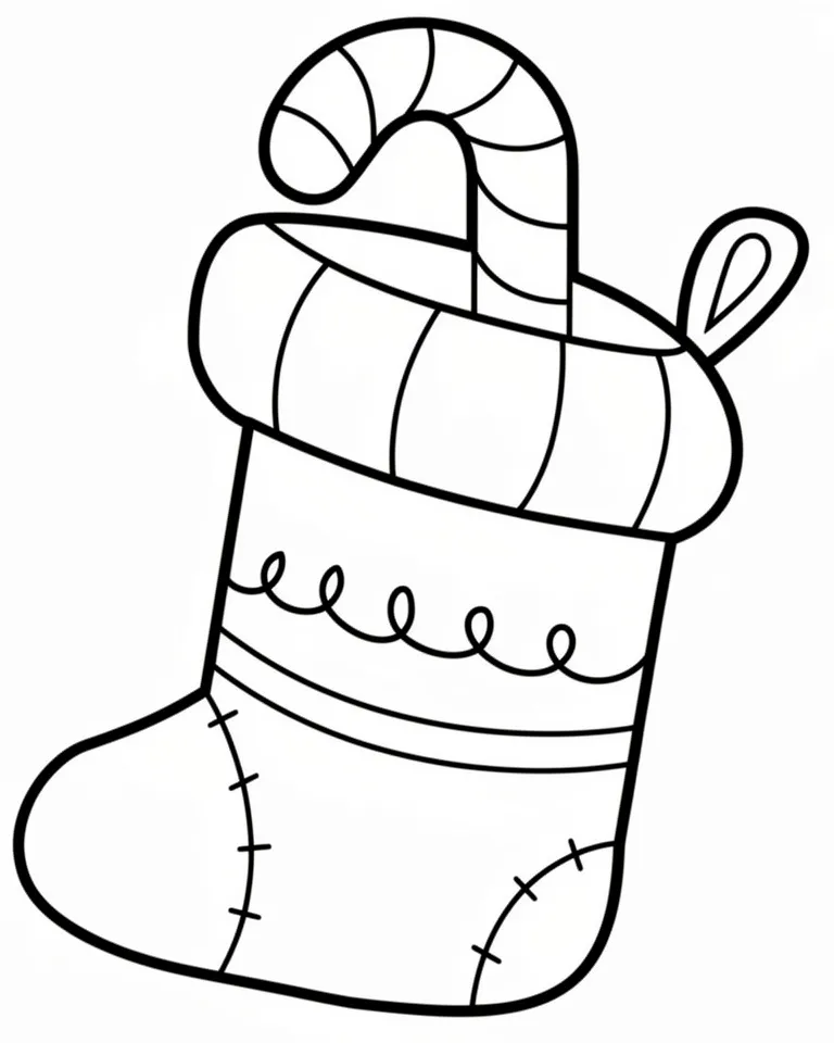 Рождественский носок с леденцом