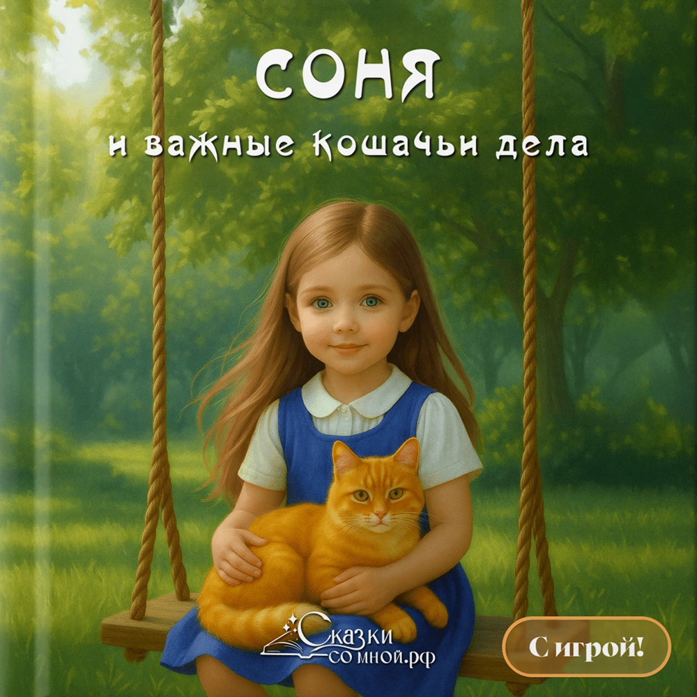 Девочка и важные кошачьи дела