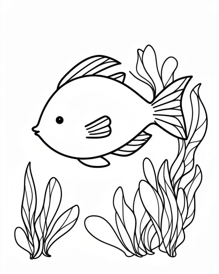 Рыба в водорослях