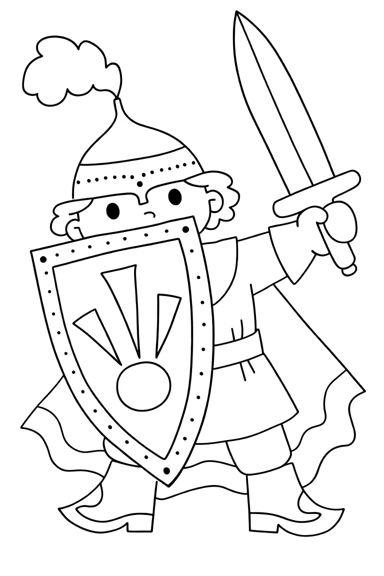 Рыцарь с мечом и щитом