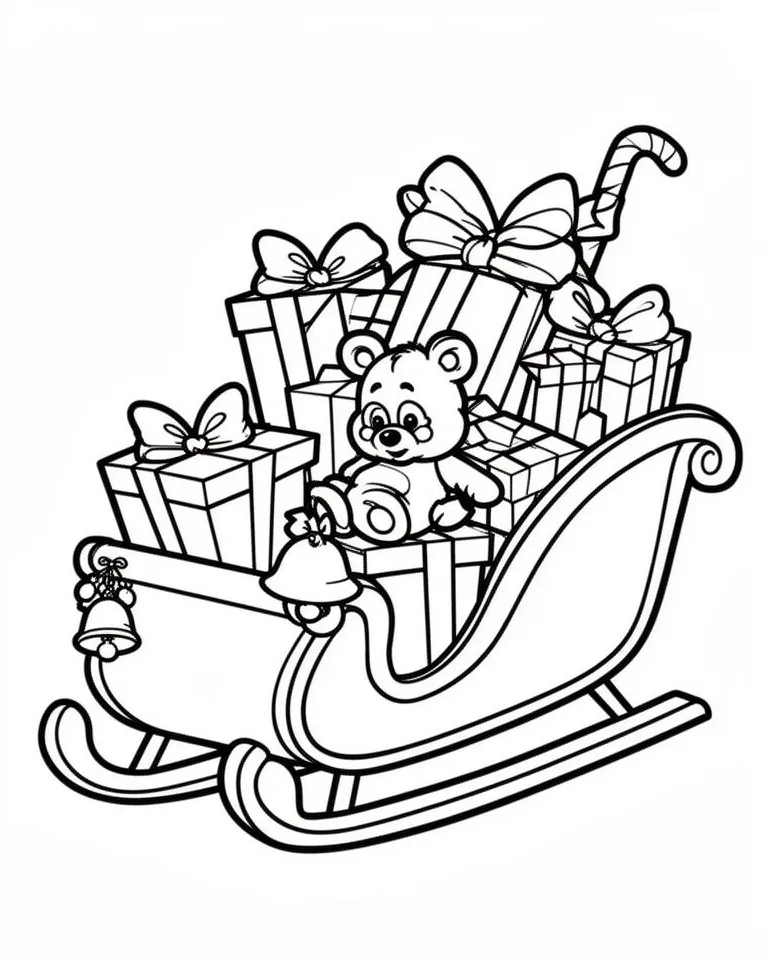 Сани с подарками