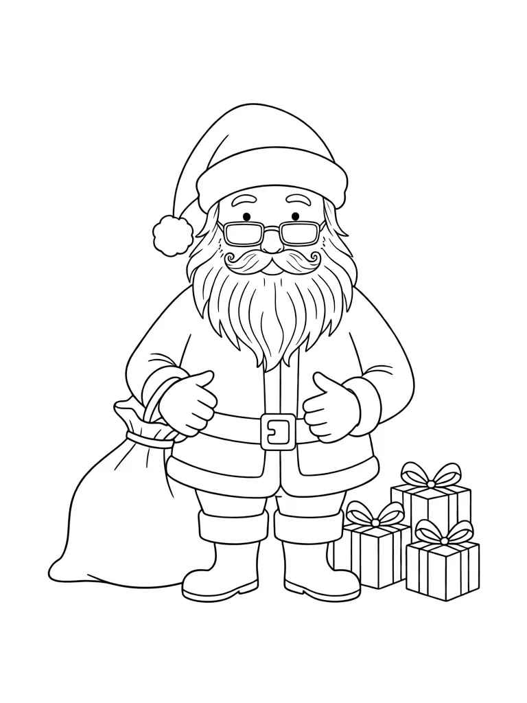 Санта Клаус с подарками