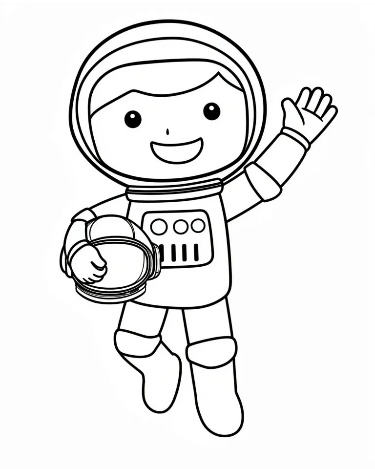 Счастливый мальчик-космонавт