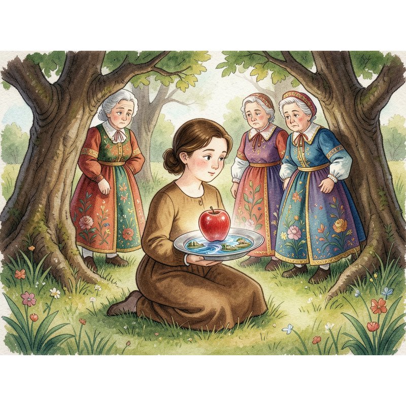 Серебряное блюдечко и наливное яблочко