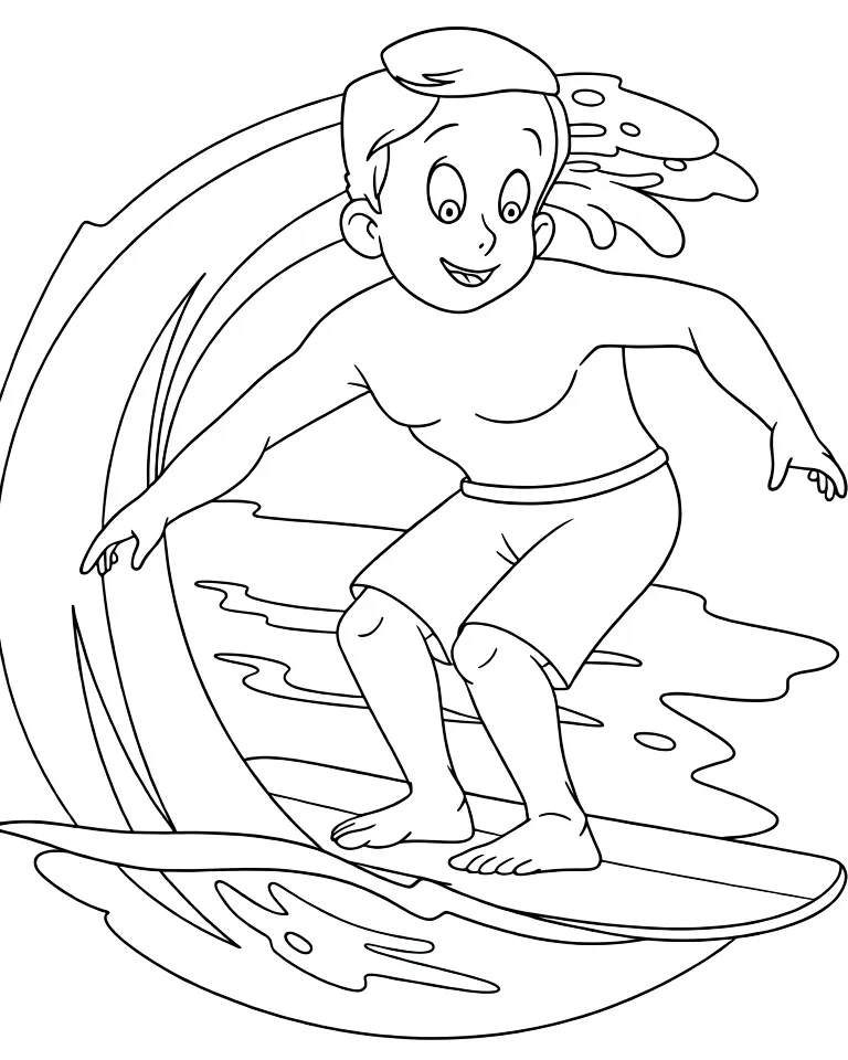 Серфер поймал волну