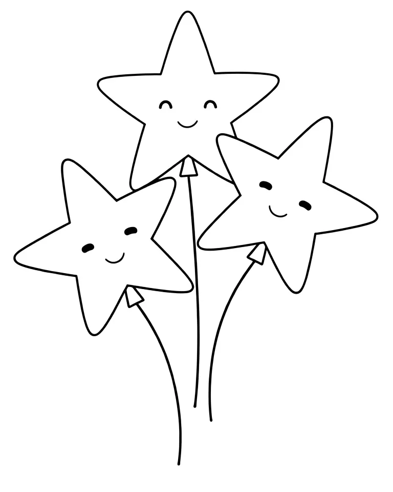 Шарики в виде звездочек