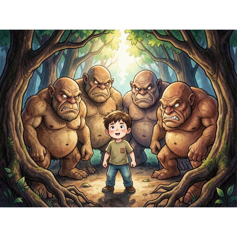 Сказка о четырех больших троллях и маленьком Вилле-пастухе