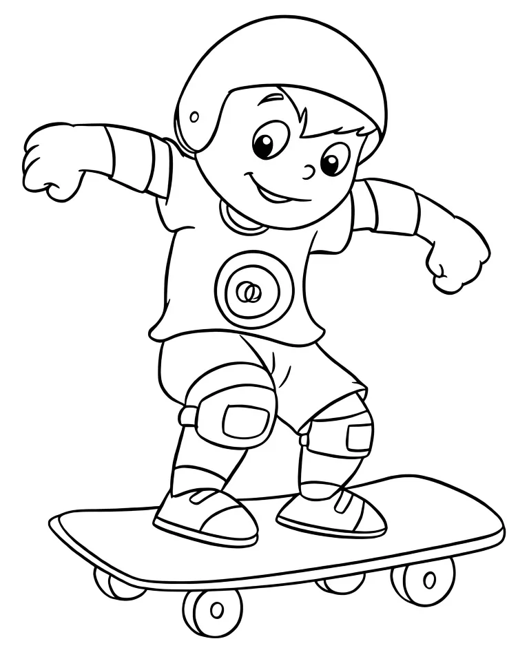 Скейтбордист в шлеме