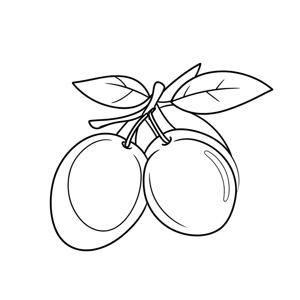 Слива на ветке