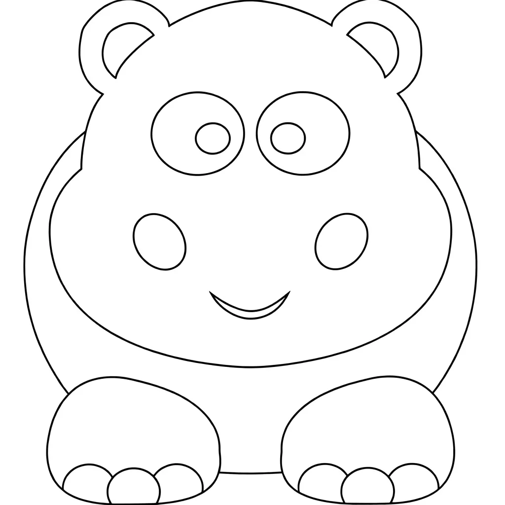 Смешной бегемотик