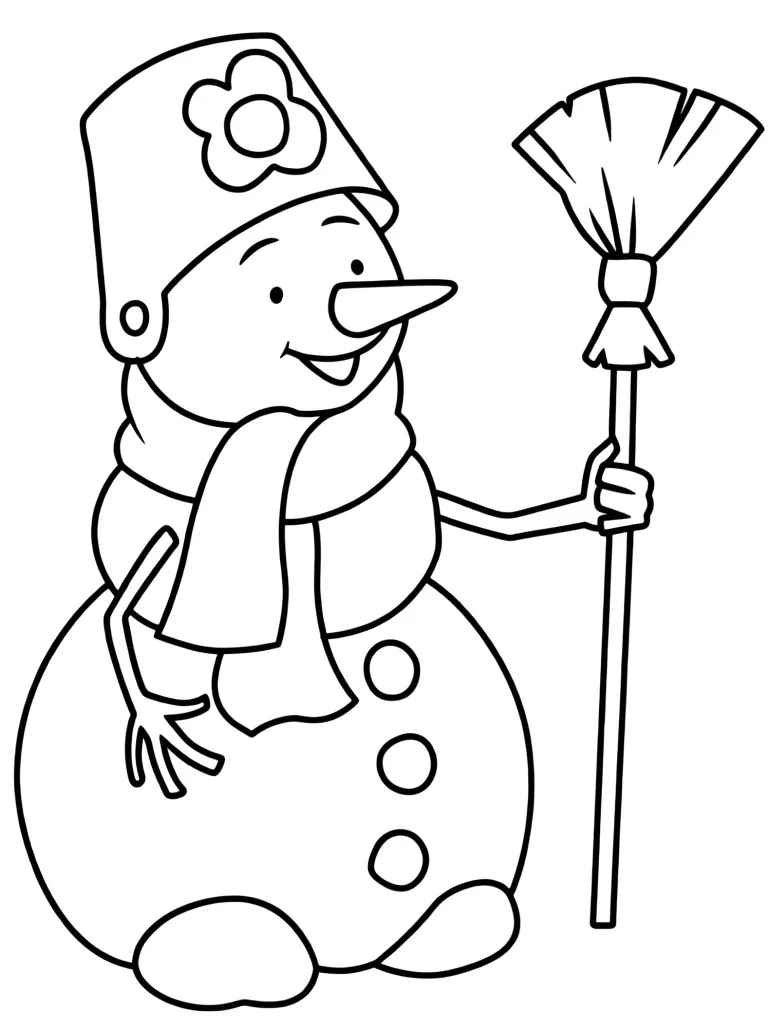 Снеговик с метлой