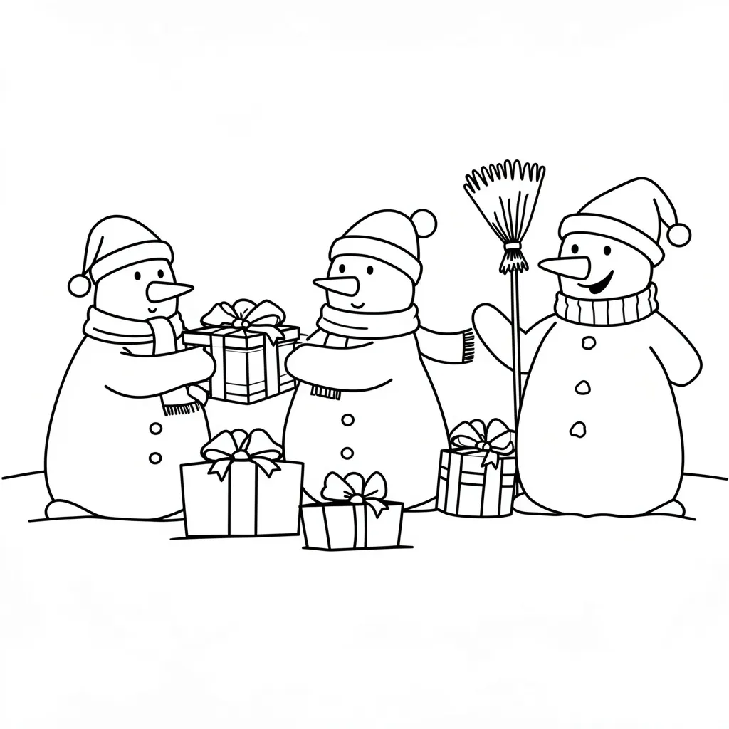 Снеговики с подарками