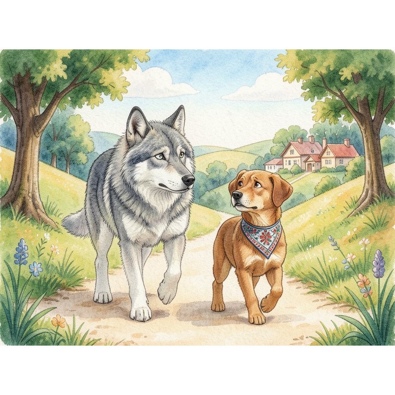 Собака и волк