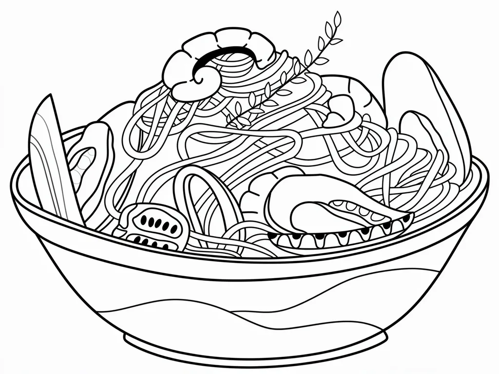 Спагетти с морепродуктами