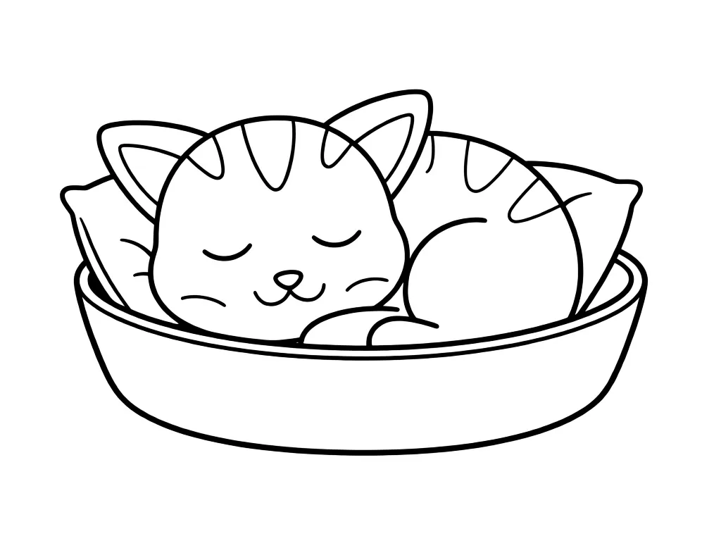 Спящий котенок