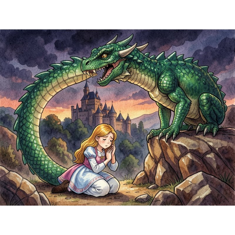 Страшный дракон скалы Спиндлстон