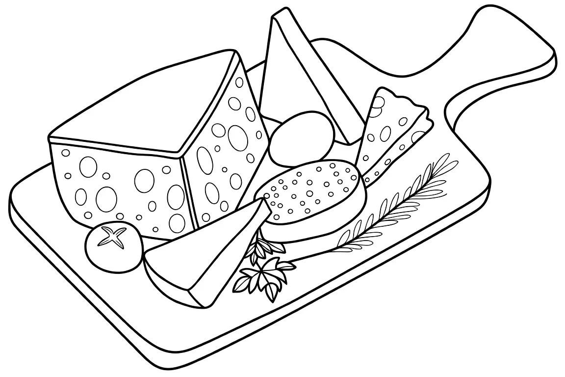 Сырная нарезка на досточке
