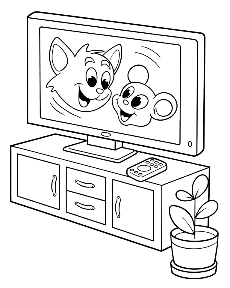 Телевизор с мультиками