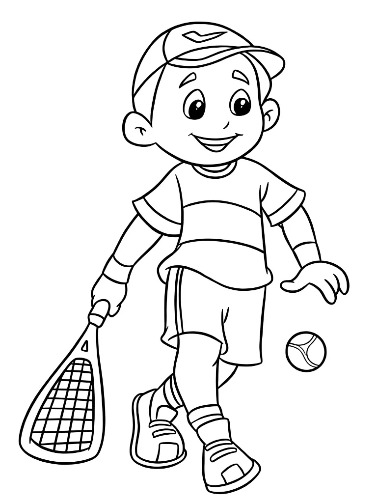 Теннисист с мячиком