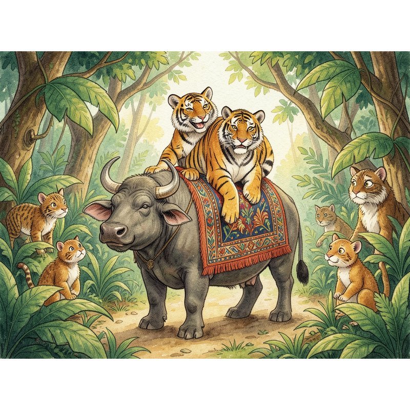 Тигр и буйвол