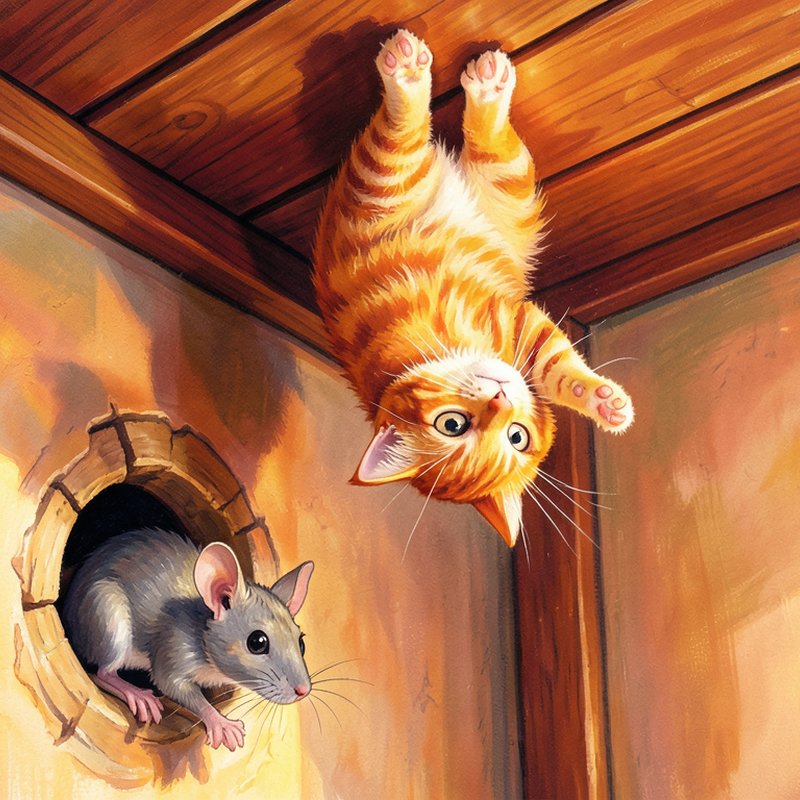 Басня Кот и мыши читать