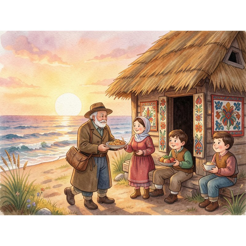 Тополь, гранат и кипарис