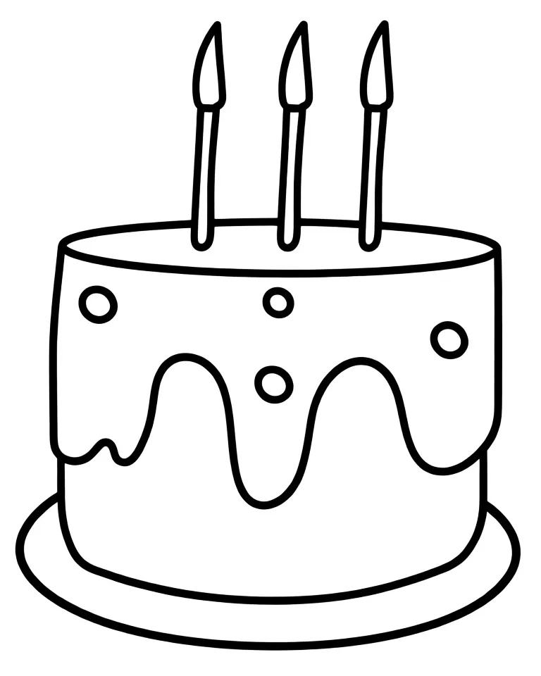 Торт в глазури со свечками