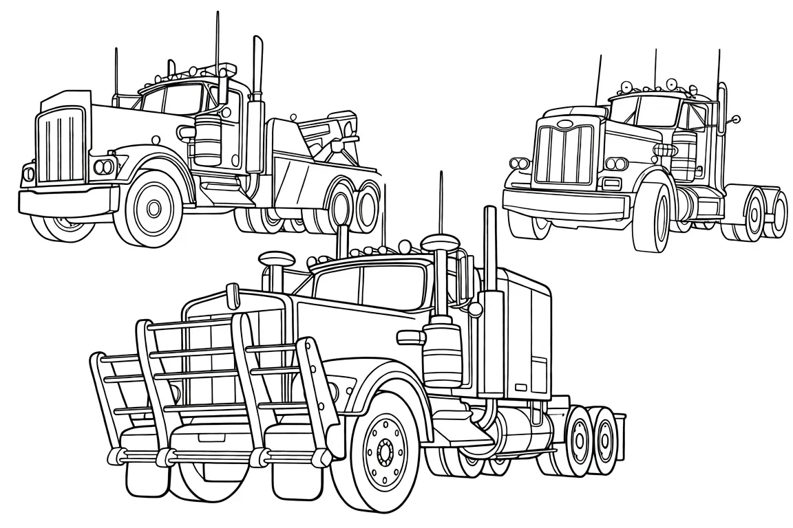 Три американских грузовика