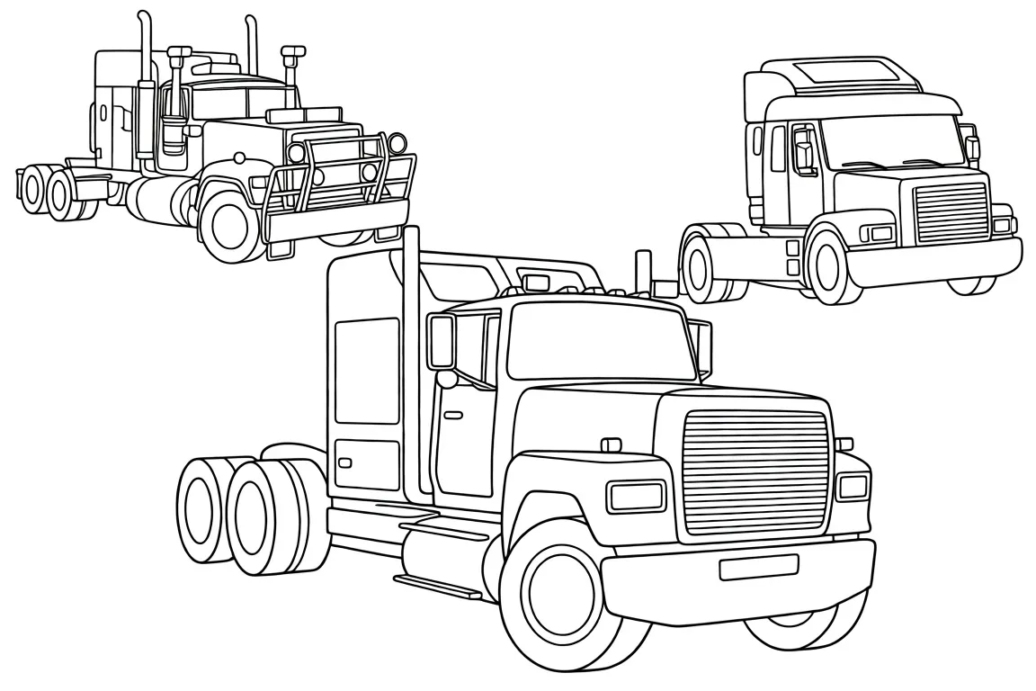 Три больших грузовика