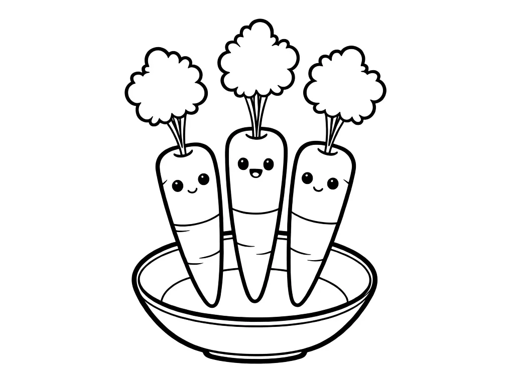 Три сочные морковки