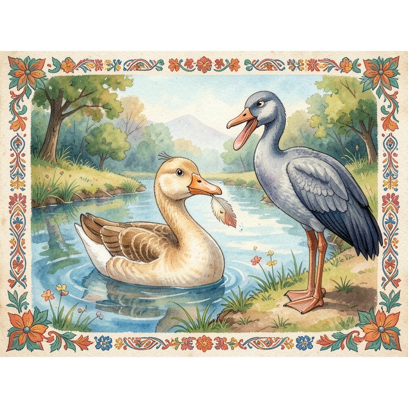 Гусь и журавль