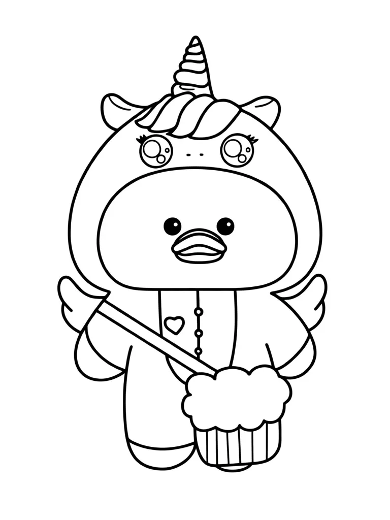 Уточка в костюмчике единорога