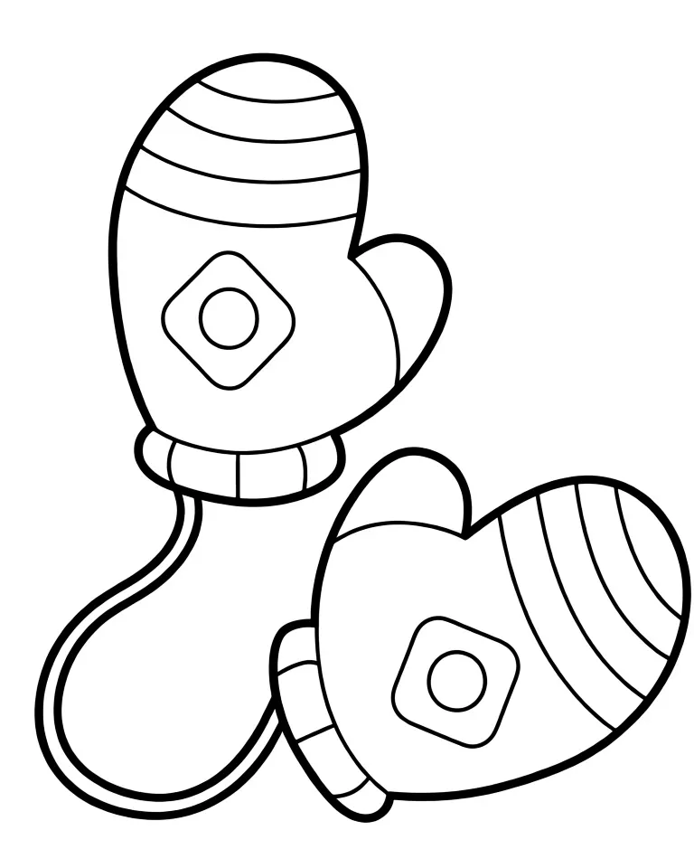 Варежки на резинке