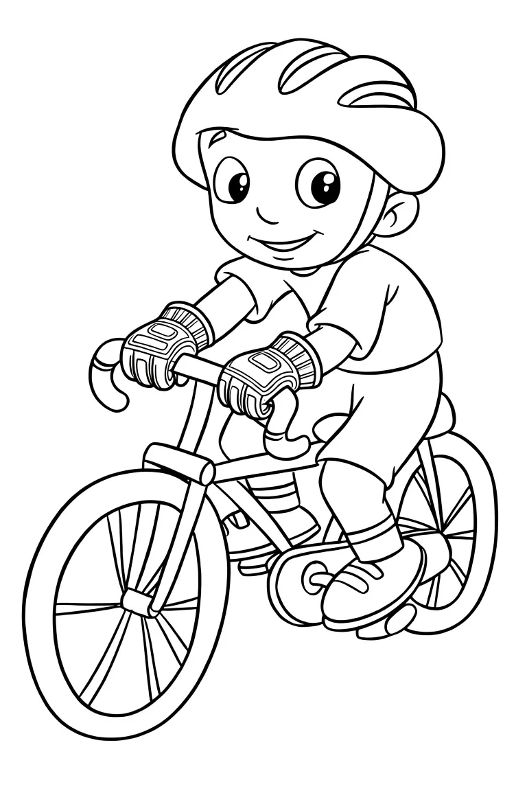 Велосипедист в красивых перчатках