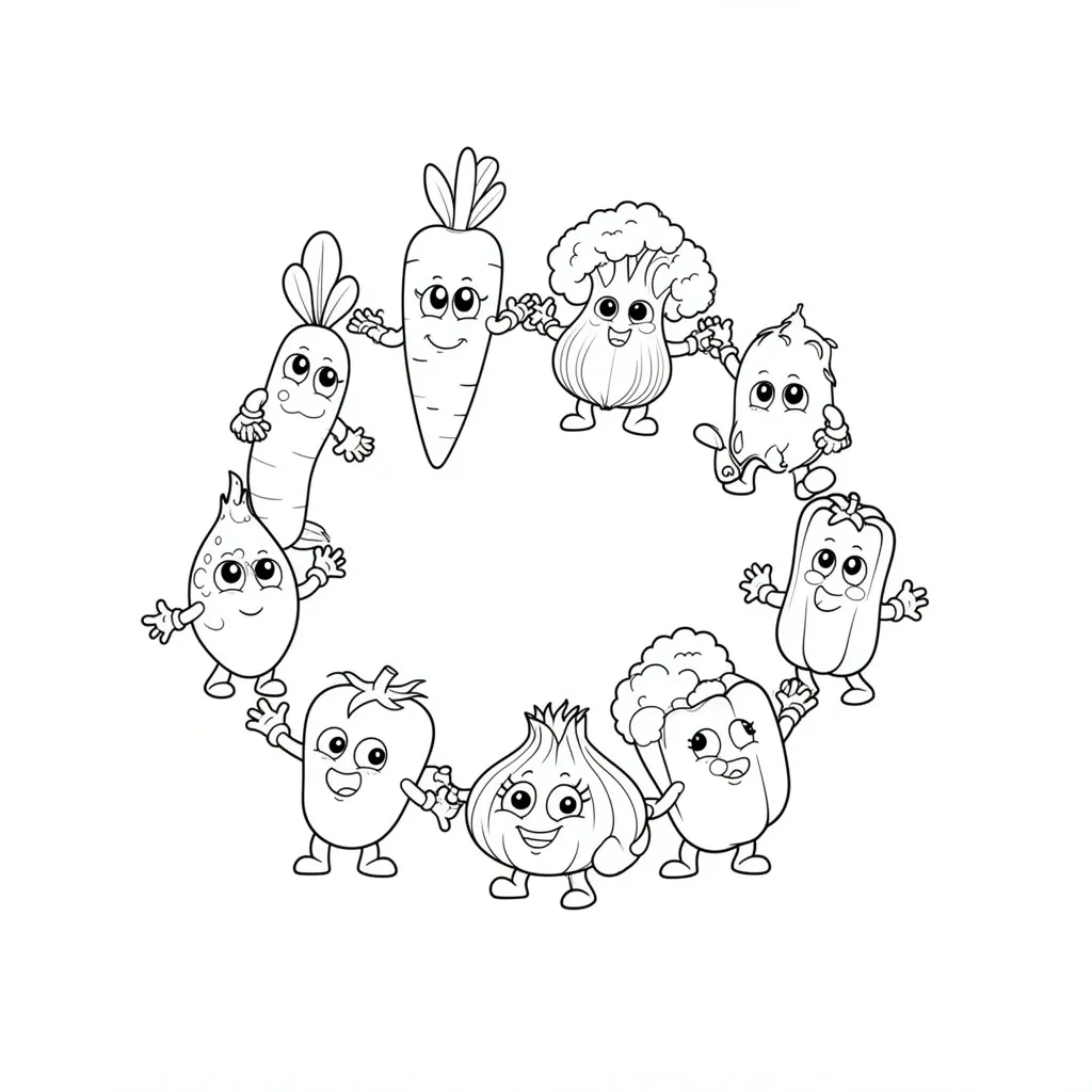 Весёлые овощи