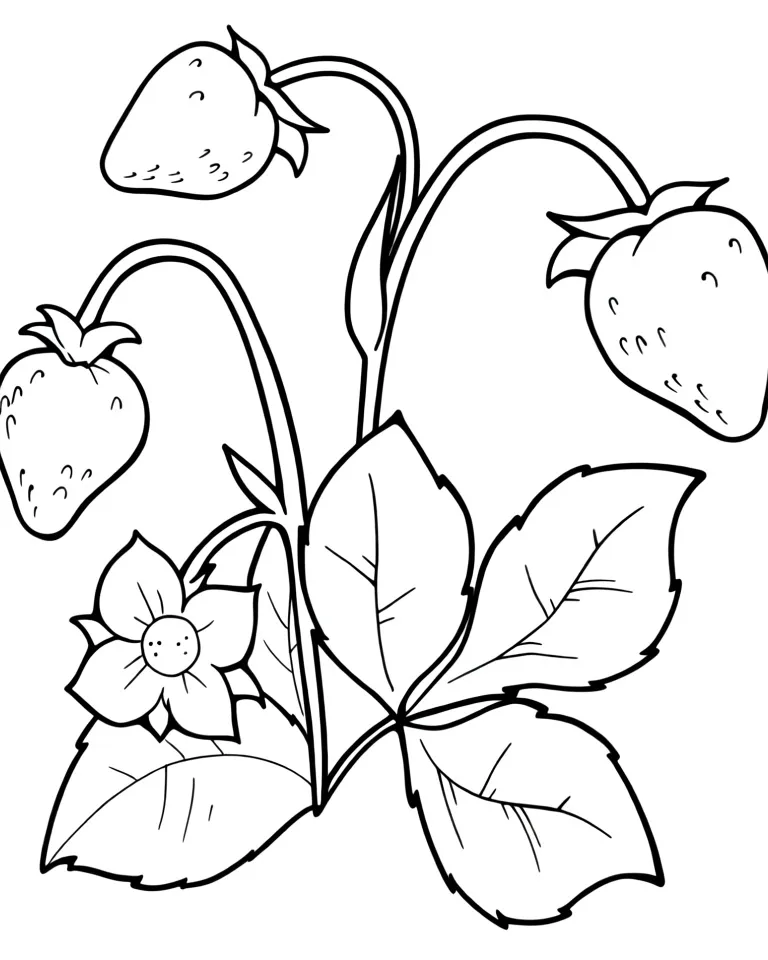 Веточка с клубникой