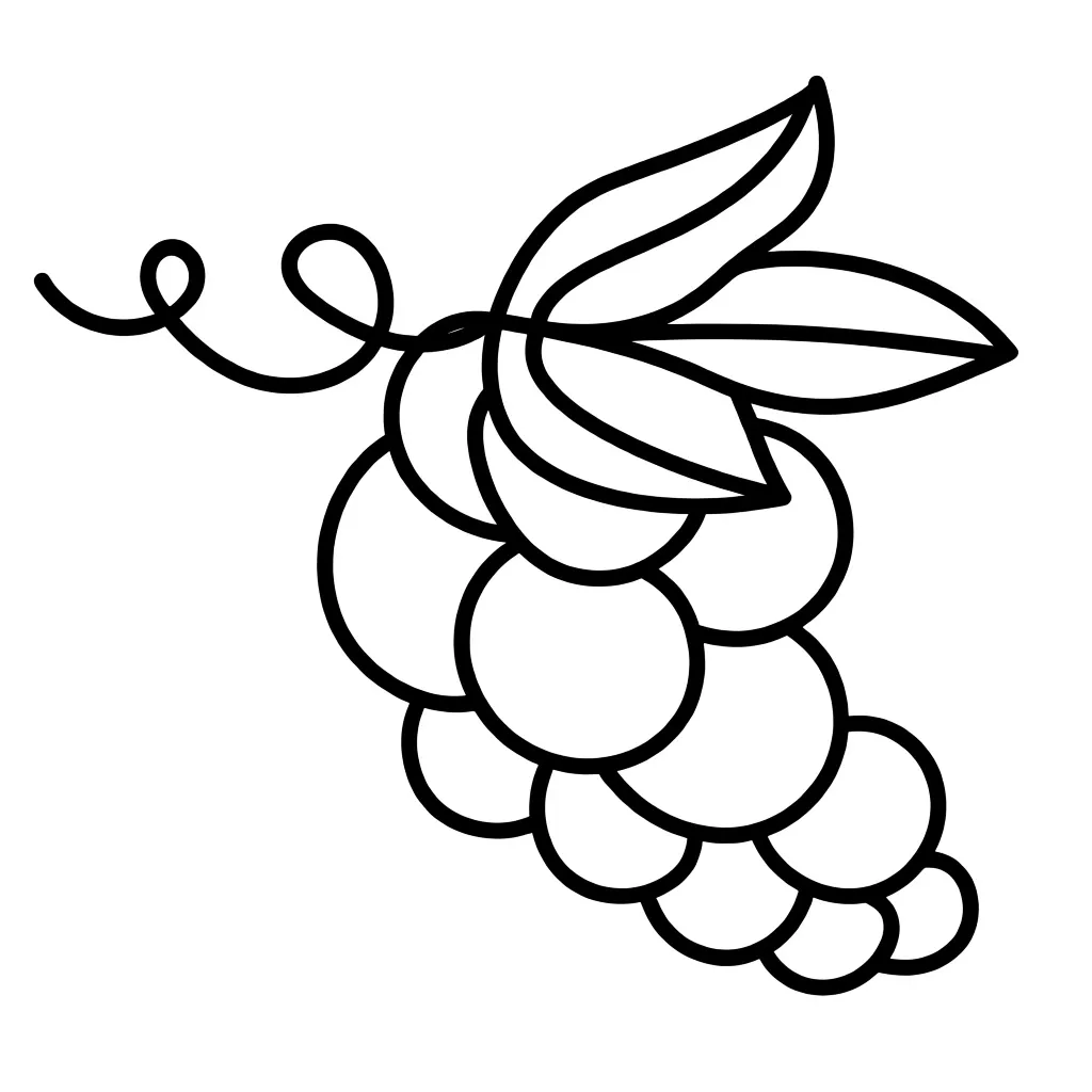 Виноград на веточке