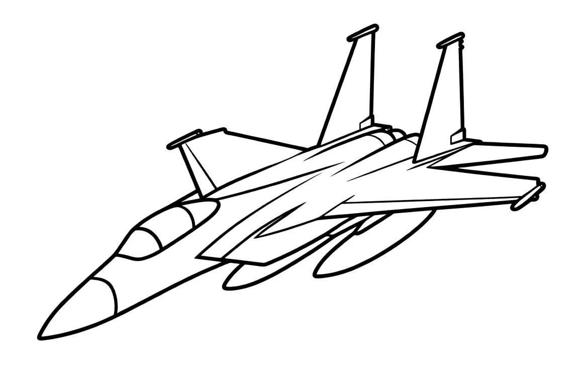Военный самолет истребитель в полете