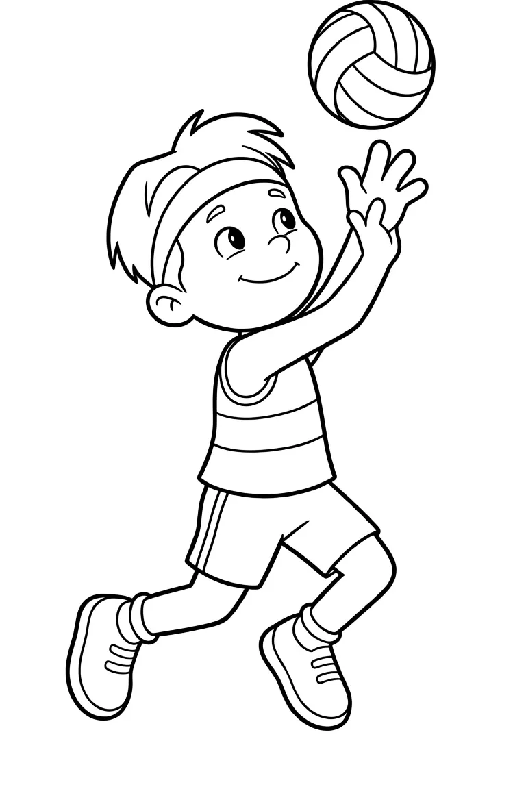 Волейболист с мячом