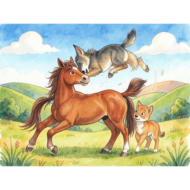 Волк и лошадь