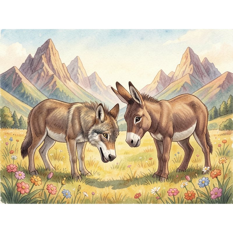 Волк и осел