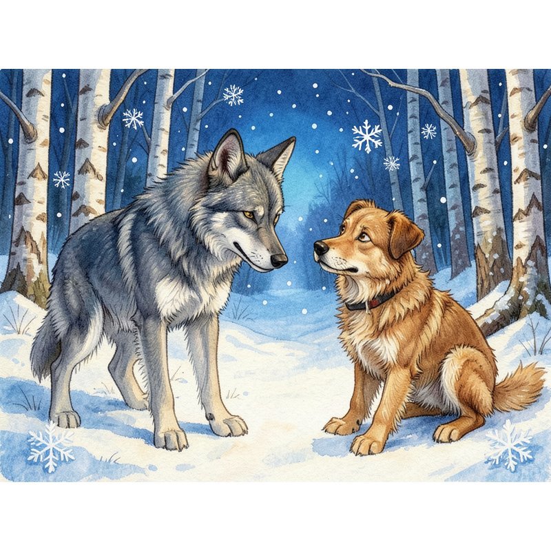 Волк, собака и кот