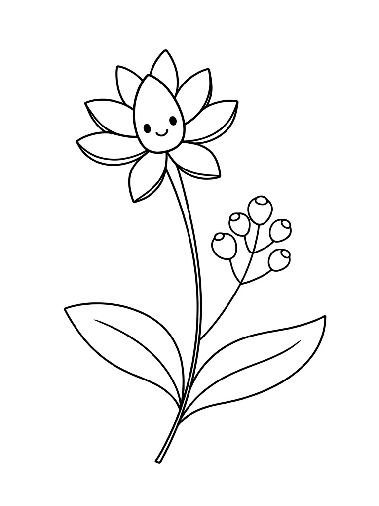 Волшебный цветок с ягодками