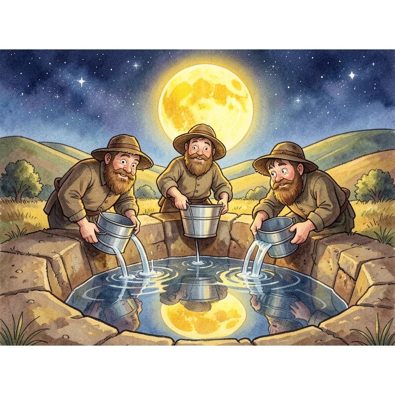 Вытащили сыр из колодца